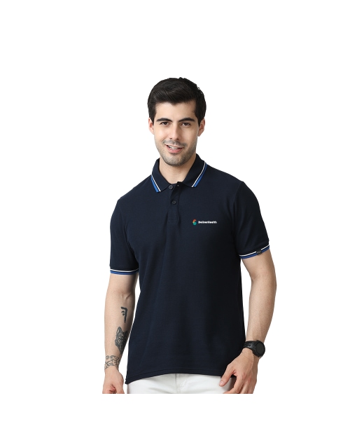 Marks & Spencer Polo T-shirt -Navy Blue With Royal Blue and White Tipping